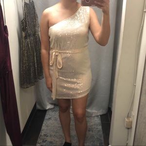 Gold Sequin Party Dress